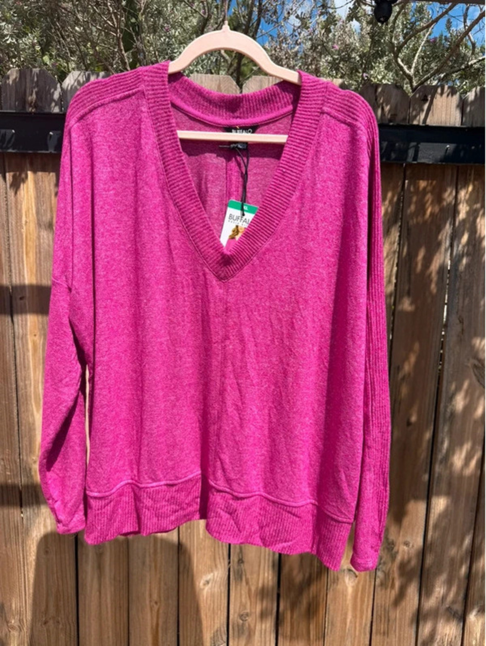 Soft boxy Hot Pink Sweater NWT
